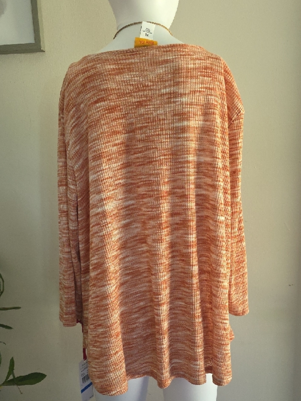 Ruby Rd. Orange Heather Ring-Detail Tunic - Picture 3 of 5
